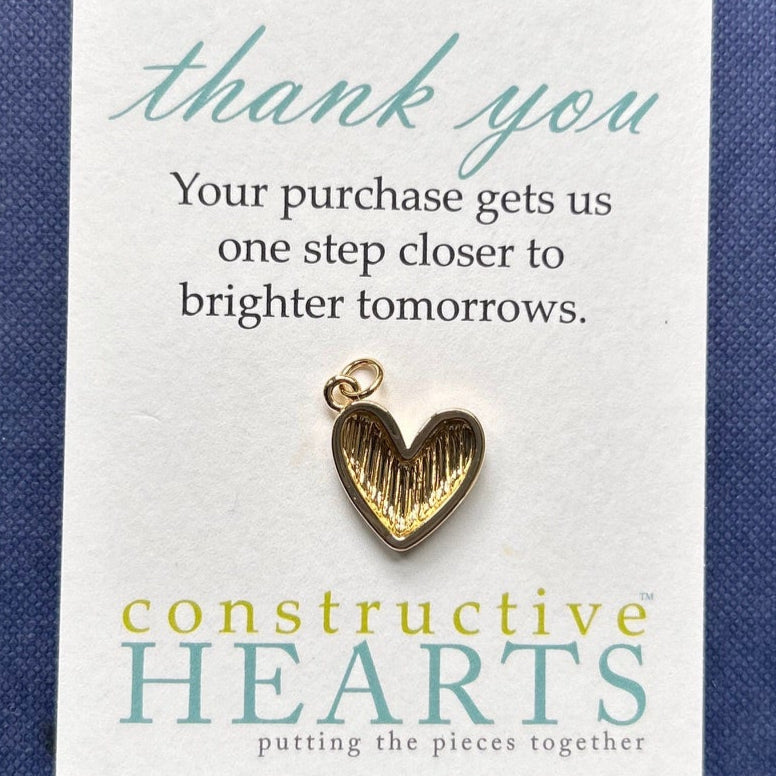 v Heart white enamel