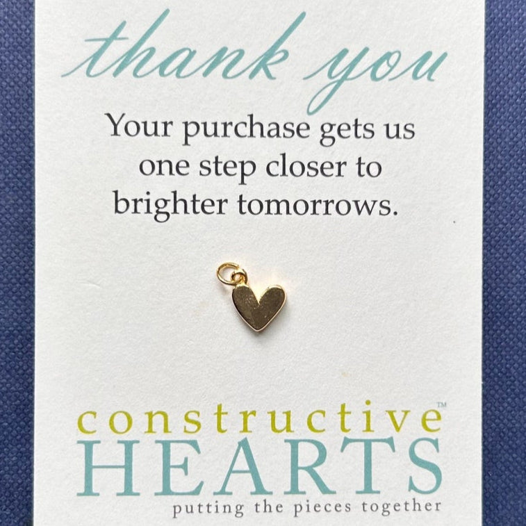 v Heart small red enamel