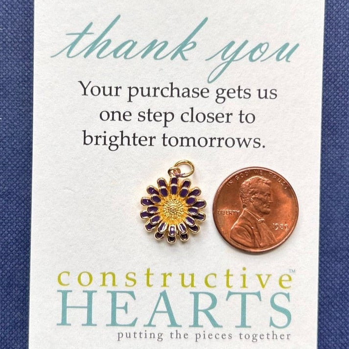 v Purple enameled dahlia