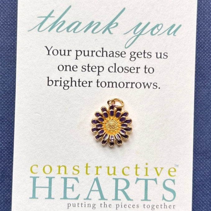 v Purple enameled dahlia