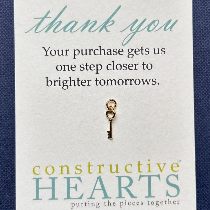 v Key tiny heart key