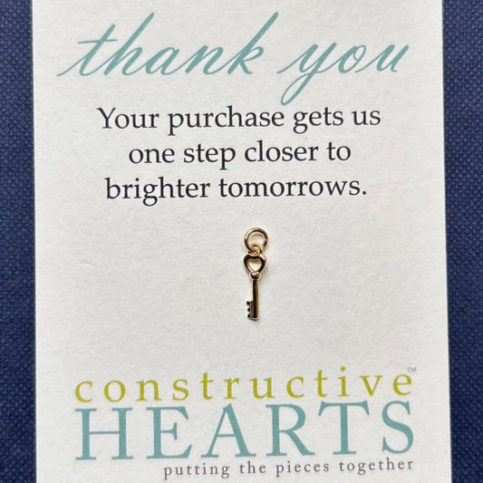 v Key tiny heart key