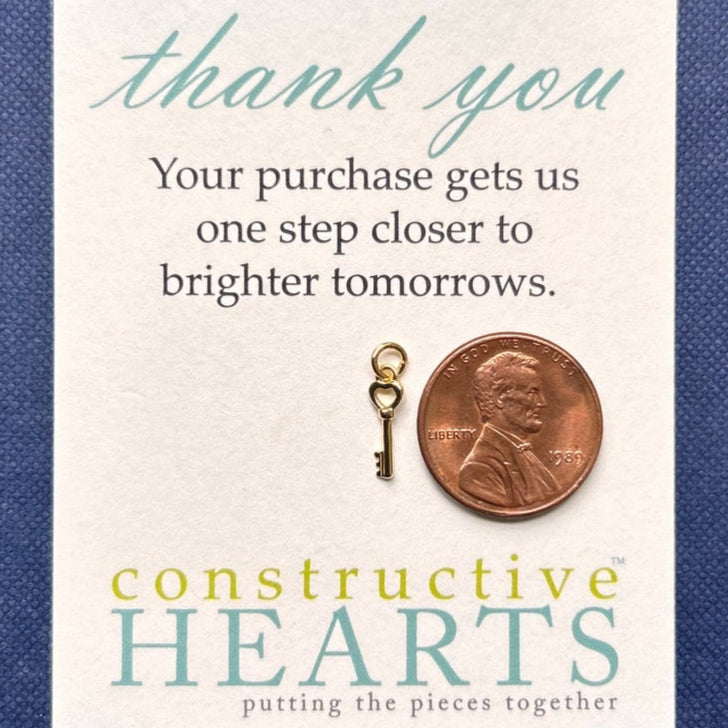 v Key tiny heart key