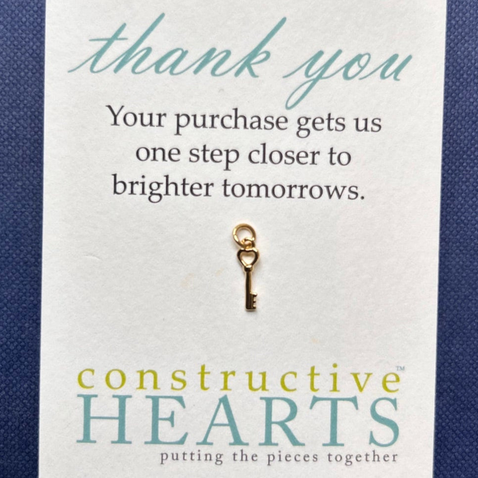 v Key tiny heart key